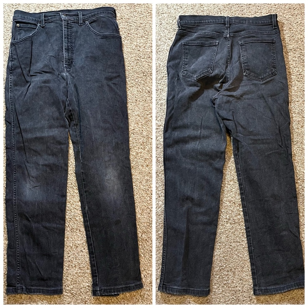 Lands End High Rise Mom Jeans Black Size 12